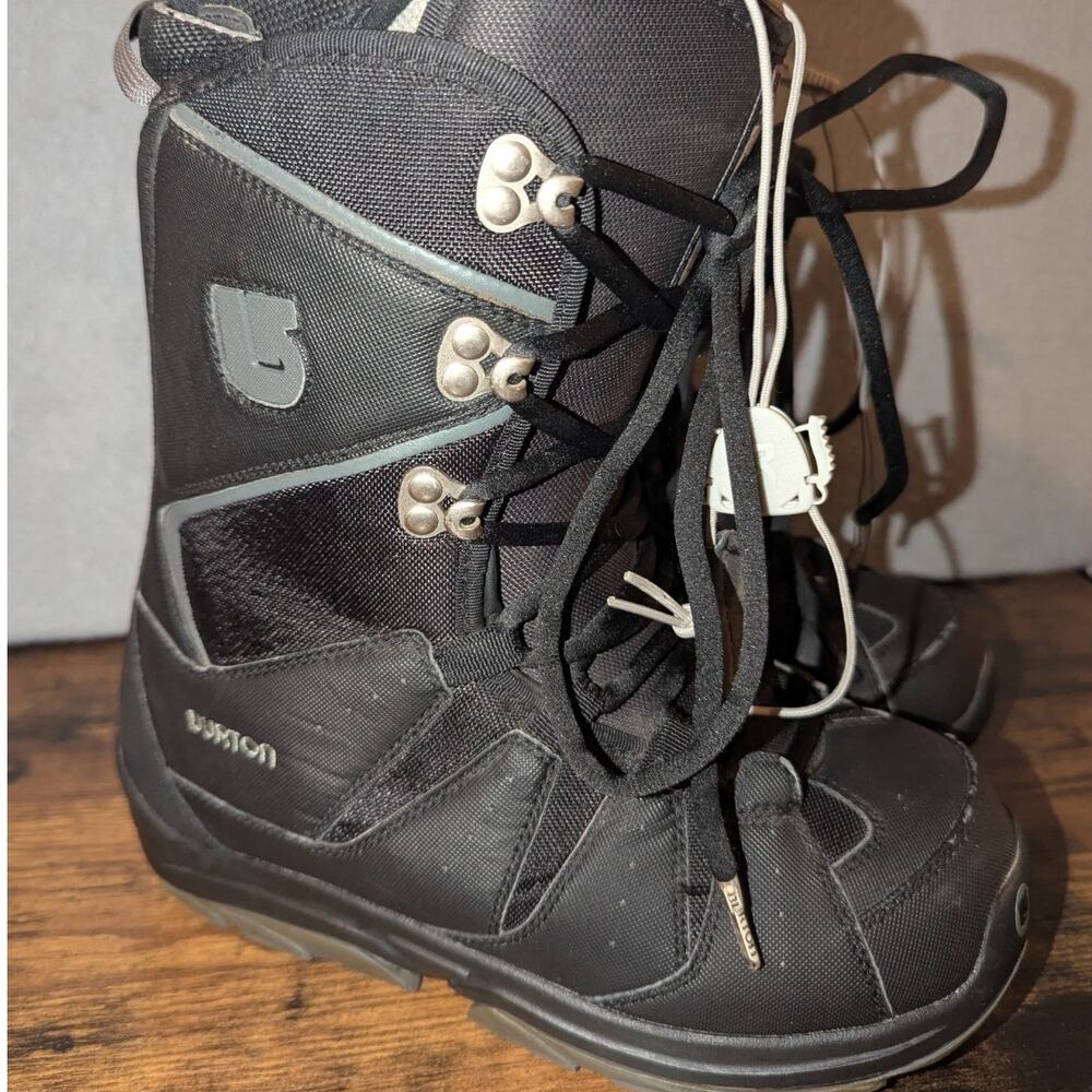 BURTON Mens 8 Moto Black Snowboard Boots Winter Sports